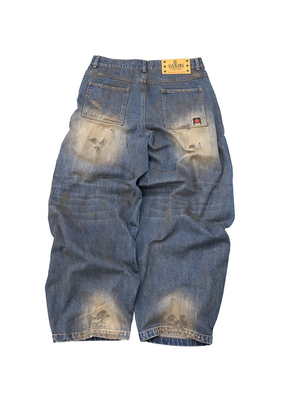 SANSLAWS丨Destroyed Dirty-Washed Denim Jeans - PSYLOS 1, SANSLAWS丨Destroyed Dirty-Washed Denim Jeans, Jeans, SANSLAWS, PSYLOS 1