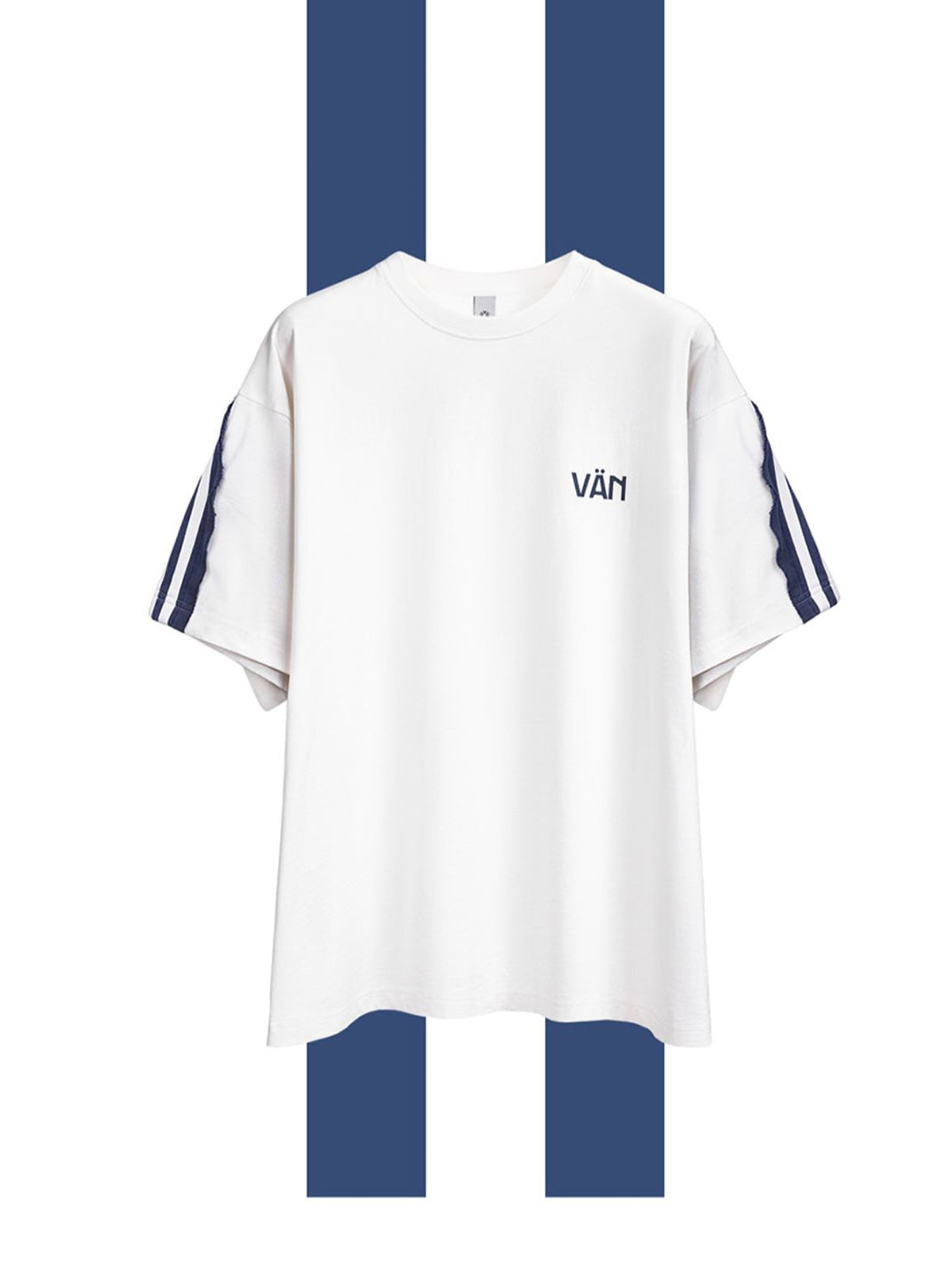 Vanguardia | “VAN" Sports Stripe Cotton T-Shirt - PSYLOS 1, Vanguardia | “VAN" Sports Stripe Cotton T-Shirt, Men's Wear, Vanguardia•JAPAN, PSYLOS 1