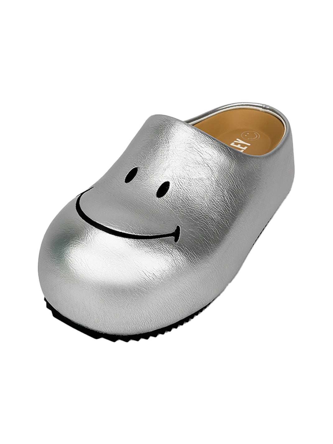 SMILEY | Chunky Slip-On Mule Sandals-Silver - PSYLOS 1, SMILEY | Chunky Slip-On Mule Sandals-Silver, Sandals, SMILEY•JAPAN, PSYLOS 1