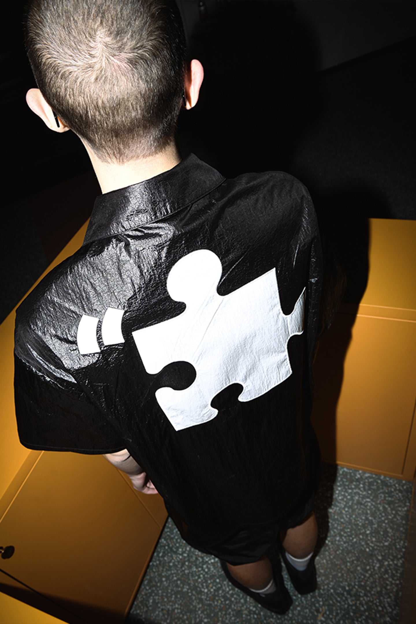 YADcrew | Specially Made Imitation Plastic Texture Thin Breathable Fabric Short Sleeve Shirt - PSYLOS 1, YADcrew | Specially Made Imitation Plastic Texture Thin Breathable Fabric Short Sleeve Shirt, T-Shirt, YADcrew•JAPAN, PSYLOS 1