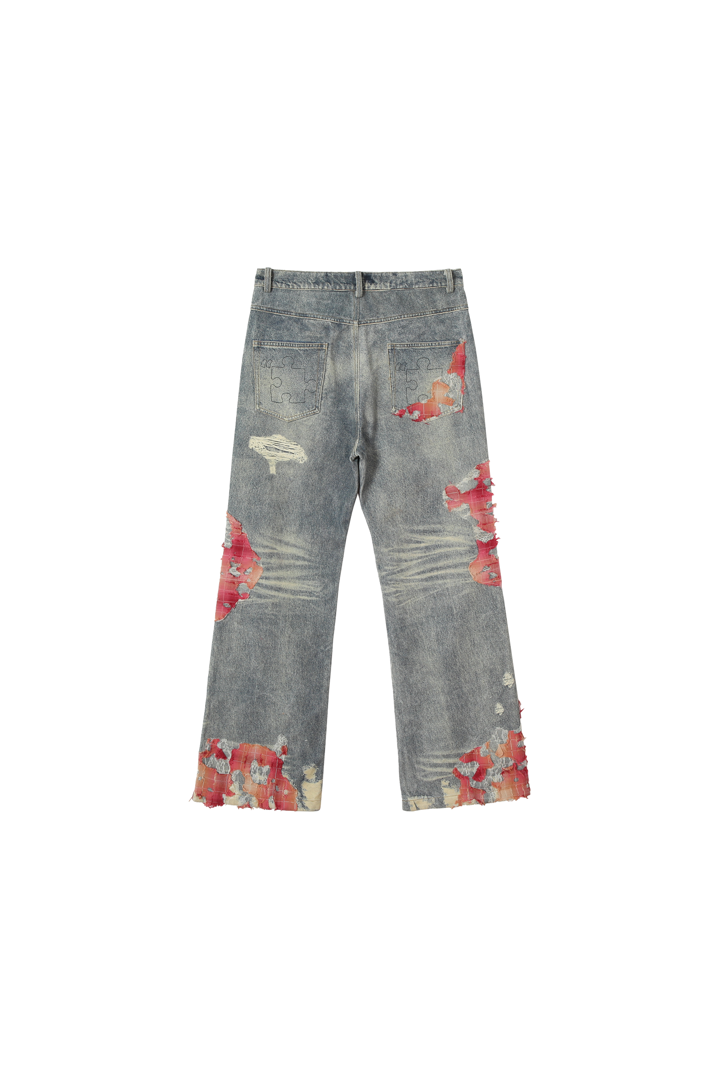 YADcrew | Sunset Cloud Lace Print Jeans - PSYLOS 1, YADcrew | Sunset Cloud Lace Print Jeans, Jeans, YADcrew•JAPAN, PSYLOS 1