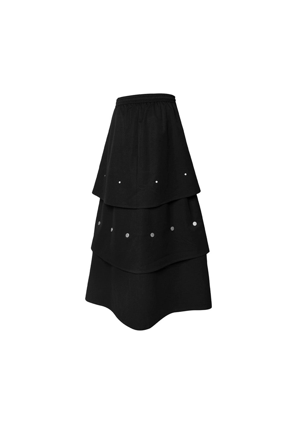 RELABEL Neutral Layered Studded Button Detachable Suit Long Skirt