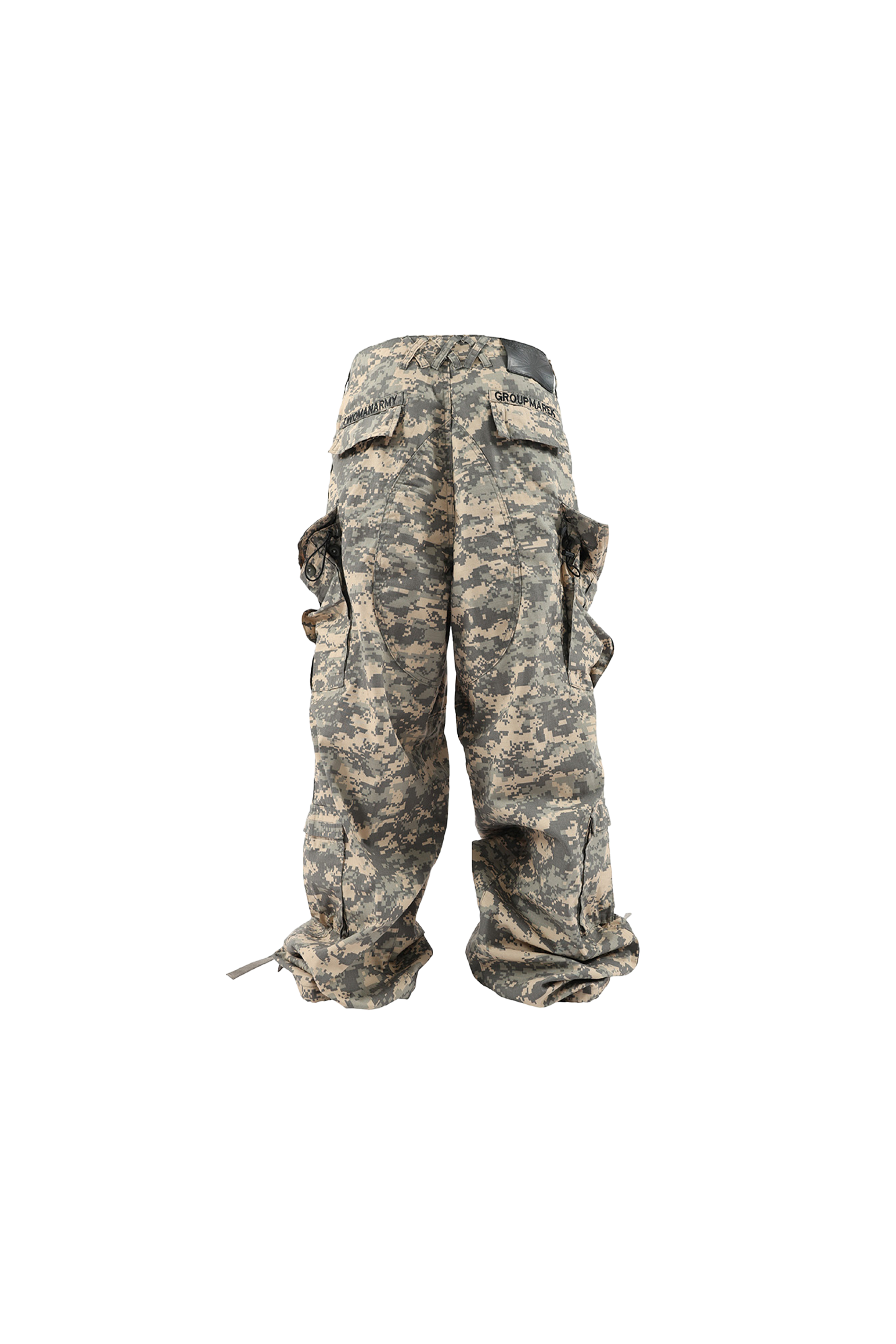 Digital Camouflage Adjustable Drawstring Baggy Pants