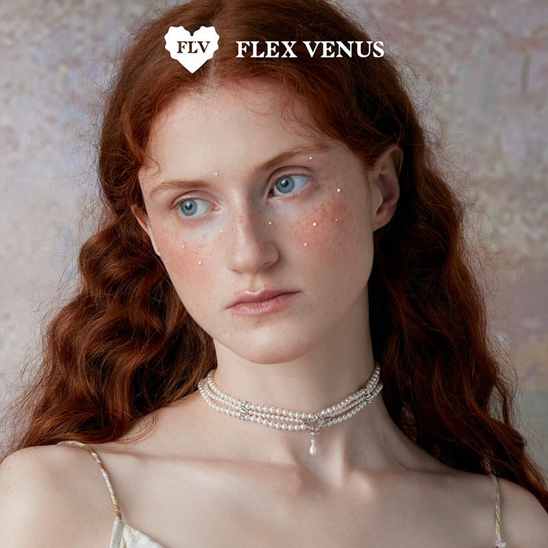 FLV Iris Tear-Drop Collarbone Necklace