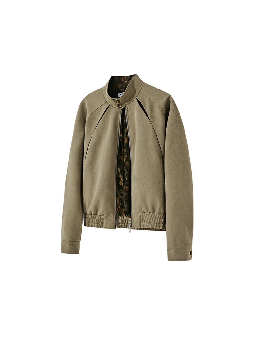 KREATE | Slash Opening Floral Lining Harrington Jacket - PSYLOS 1, KREATE | Slash Opening Floral Lining Harrington Jacket, Tops, KREATE, PSYLOS 1