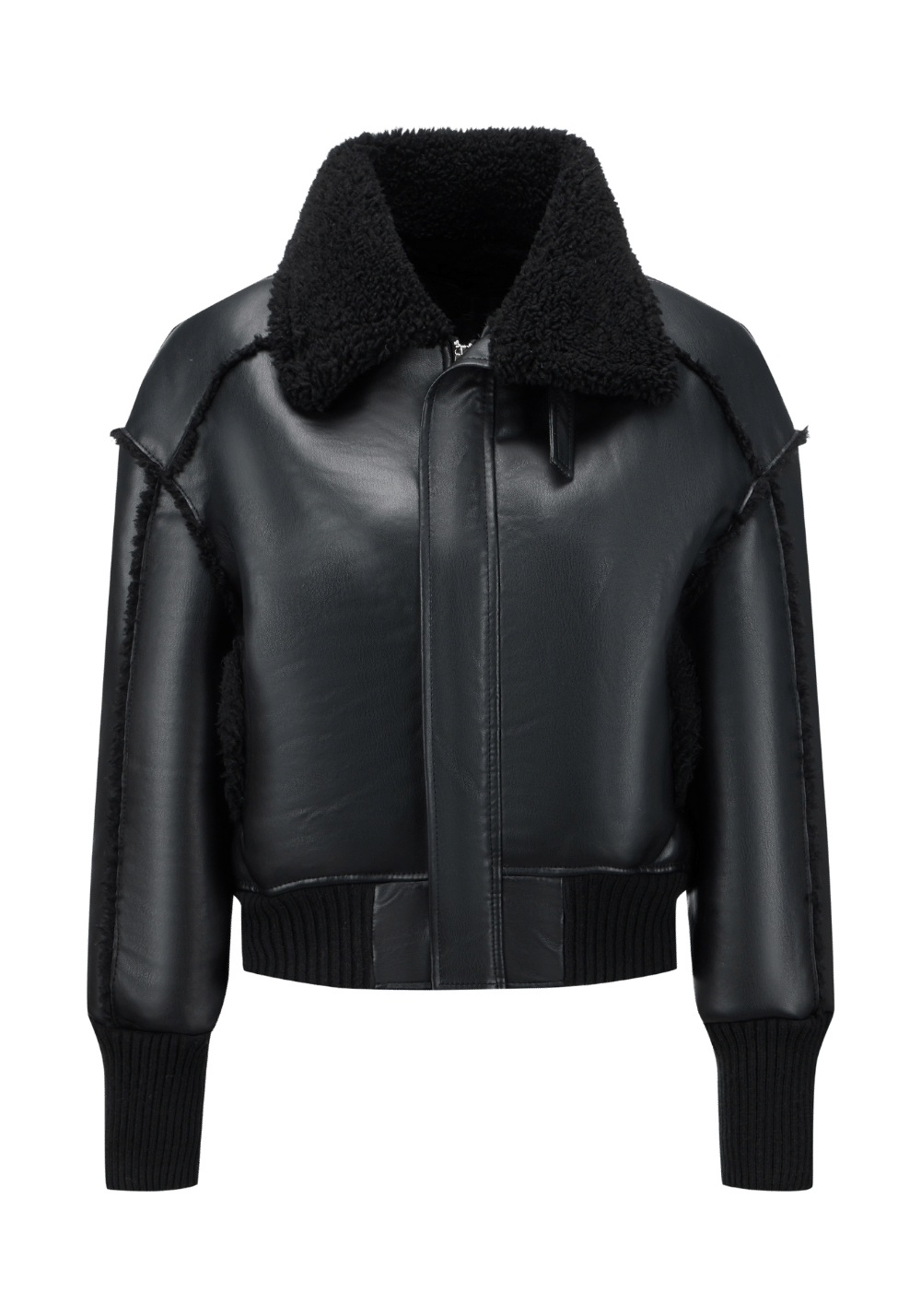 Leather and Fur Integrated Jacket - PSYLOS 1, Leather and Fur Integrated Jacket, Jacket, 40 CREW, PSYLOS 1