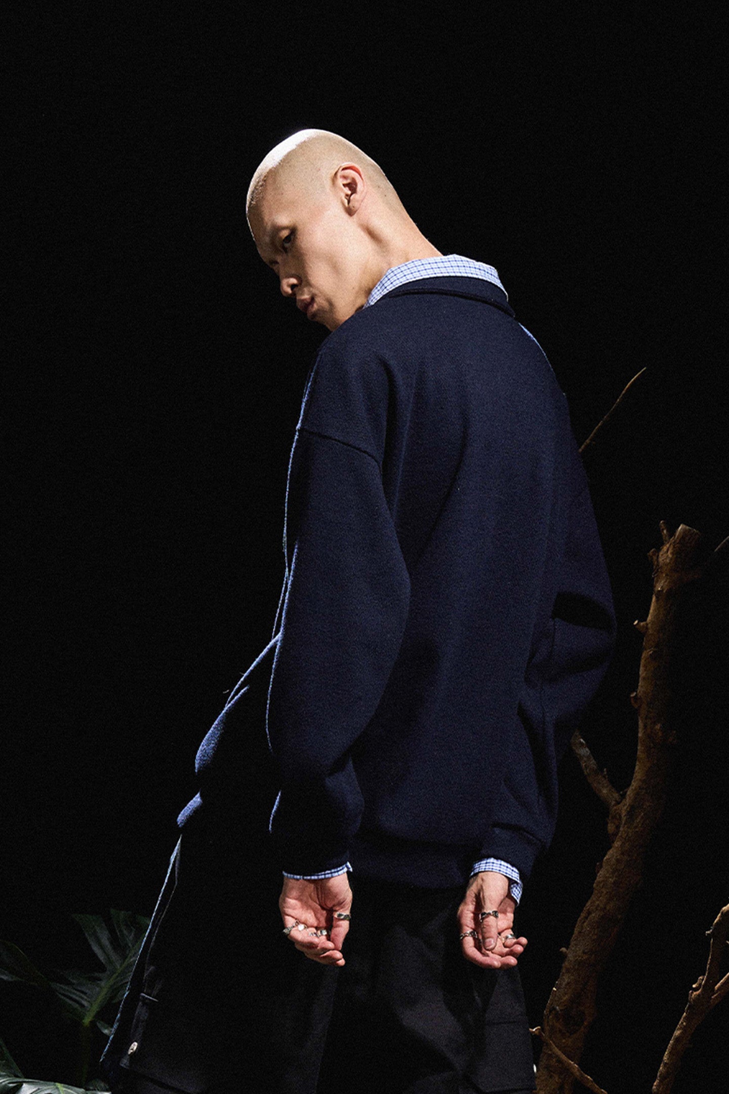 RELABEL丨Double-layer Plaid Patchwork Sweater - PSYLOS 1, RELABEL丨Double-layer Plaid Patchwork Sweater, Sweater, RELABEL, PSYLOS 1