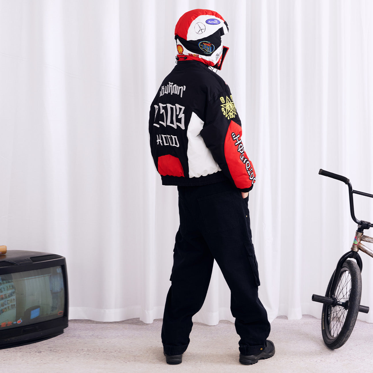 BURNIN* "2503" Helmet Deconstructed Racing Cotton Jacket - PSYLOS 1, BURNIN* "2503" Helmet Deconstructed Racing Cotton Jacket, Jacket, Burnin, PSYLOS 1