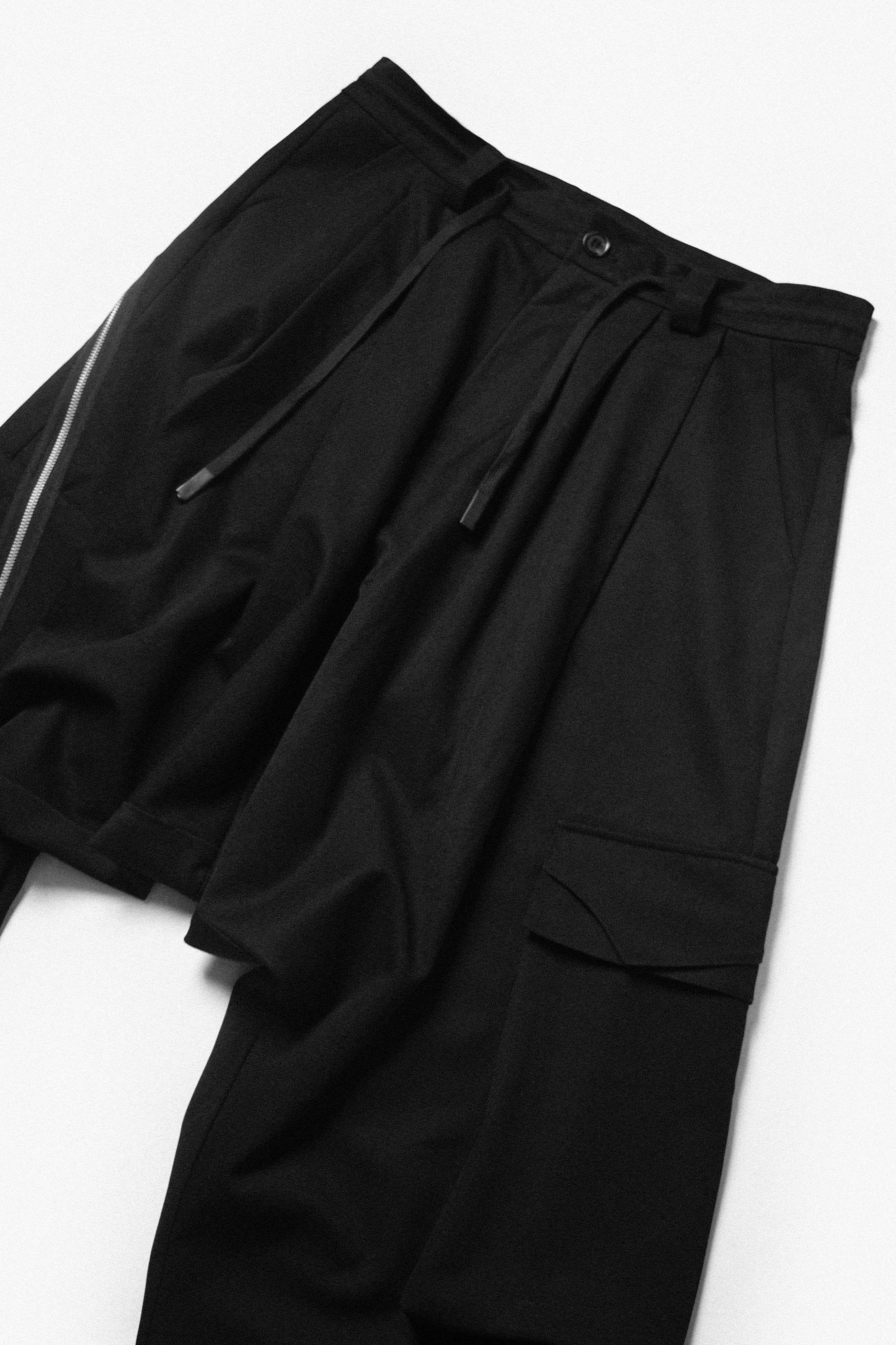 RELABEL丨Low-Rise Multi-Fold Asymmetrical Casual Suit Pants - PSYLOS 1, RELABEL丨Low-Rise Multi-Fold Asymmetrical Casual Suit Pants, Pants, RELABEL, PSYLOS 1