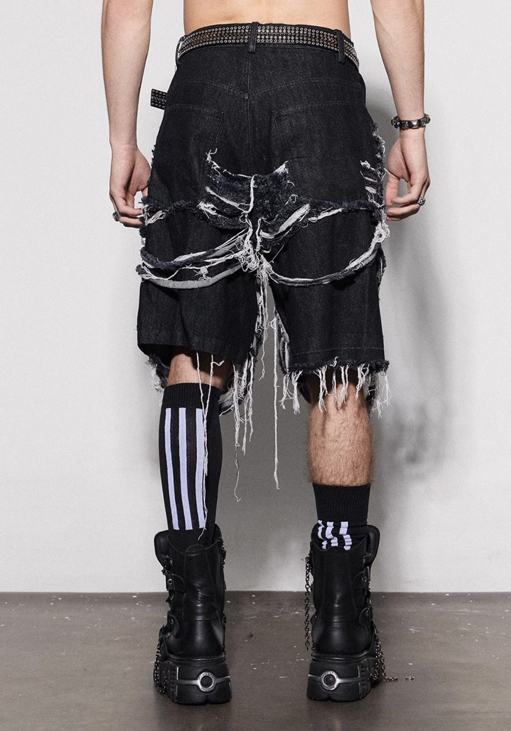 DND4DES丨Slashed Distressed Shorts - PSYLOS 1, DND4DES丨Slashed Distressed Shorts, Shorts, DND4DES•JAPAN, PSYLOS 1