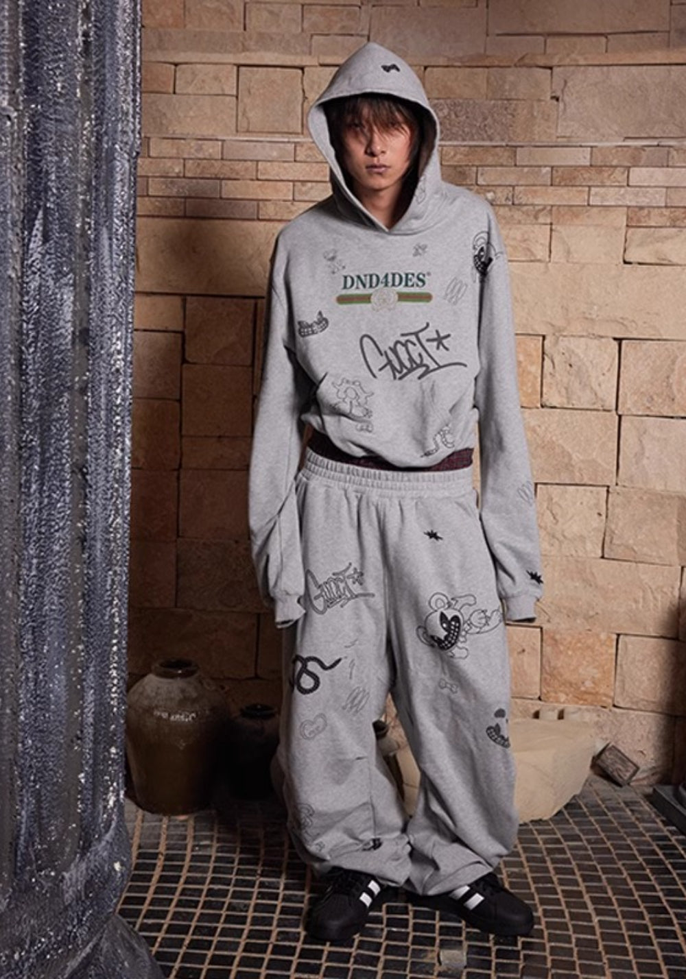 DND4DES丨Graffiti Gray Sweatshirt - PSYLOS 1, DND4DES丨Graffiti Gray Sweatshirt, Sweatshirt, DND4DES•JAPAN, PSYLOS 1