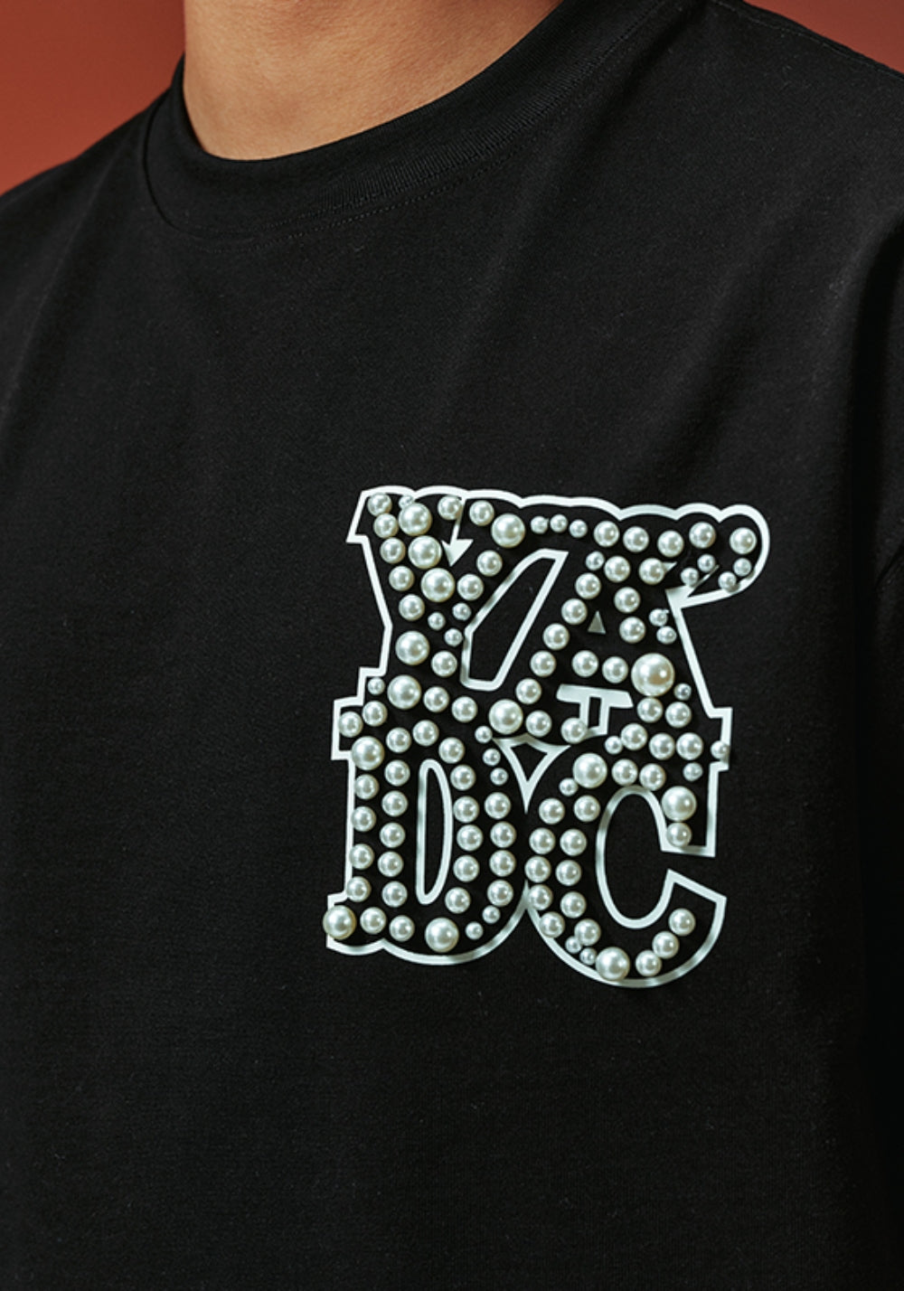 YADcrew丨YADcrew Pearl Patchwork Tee-Black - PSYLOS 1, YADcrew丨YADcrew Pearl Patchwork Tee-Black, T-Shirt, YADcrew•JAPAN, PSYLOS 1