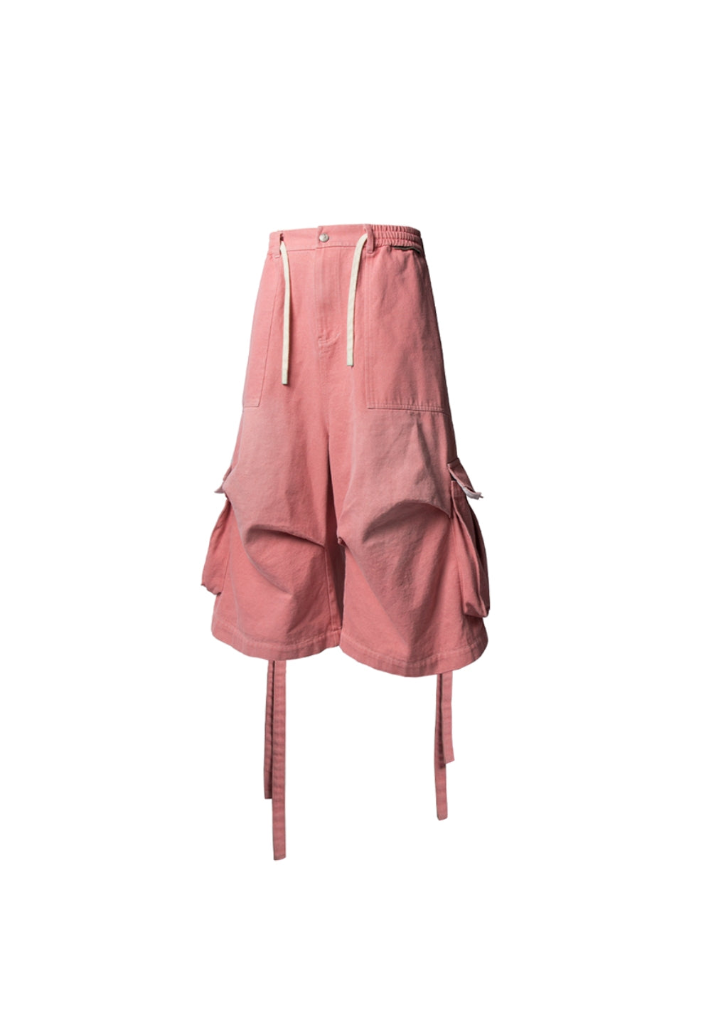 RELABEL丨Adjustable Tie-Waist Washed Pink Denim Shorts - PSYLOS 1, RELABEL丨Adjustable Tie-Waist Washed Pink Denim Shorts, Shorts, RELABEL, PSYLOS 1