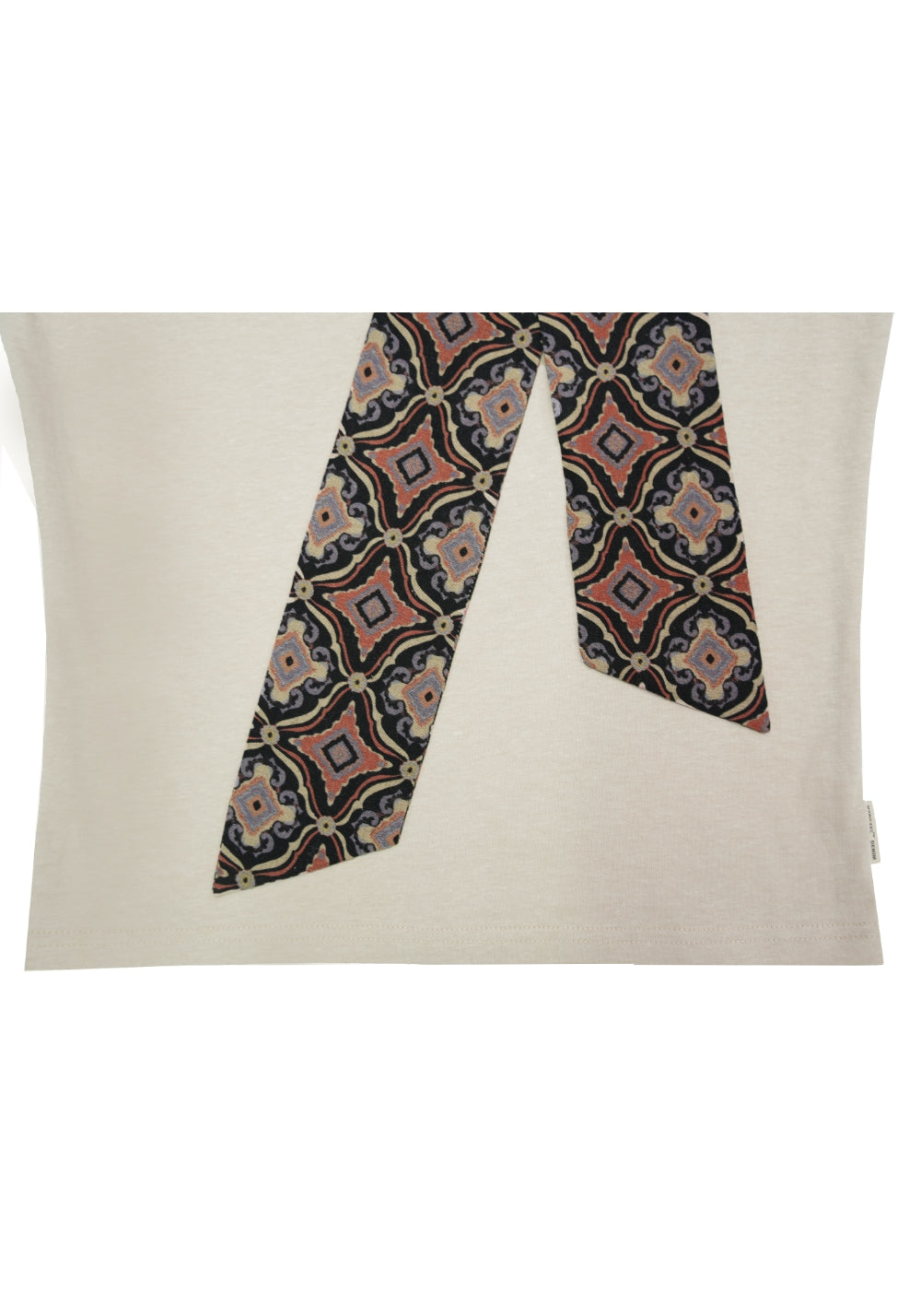 NyDkyel丨Detachable Tie Hemp Vest - Contrast Print-Beige - PSYLOS 1, NyDkyel丨Detachable Tie Hemp Vest - Contrast Print-Beige, Vest, NyDkyel, PSYLOS 1