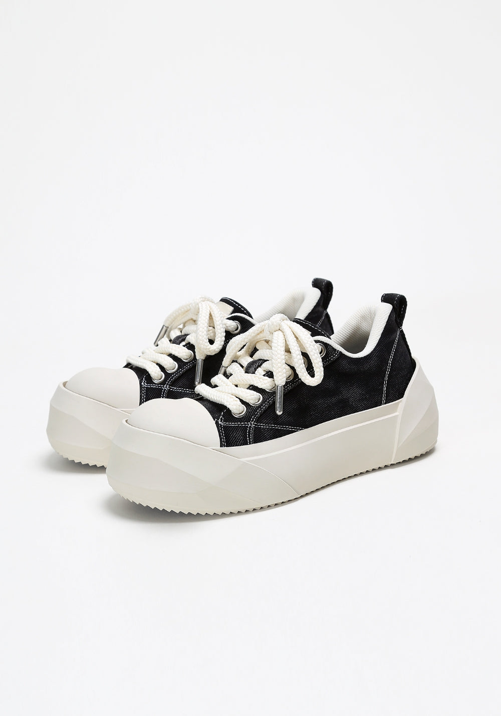 ADC丨Bare Look Washed Denim Platform Sneakers - PSYLOS 1, ADC丨Bare Look Washed Denim Platform Sneakers, Chunky Sneakers, ADC, PSYLOS 1