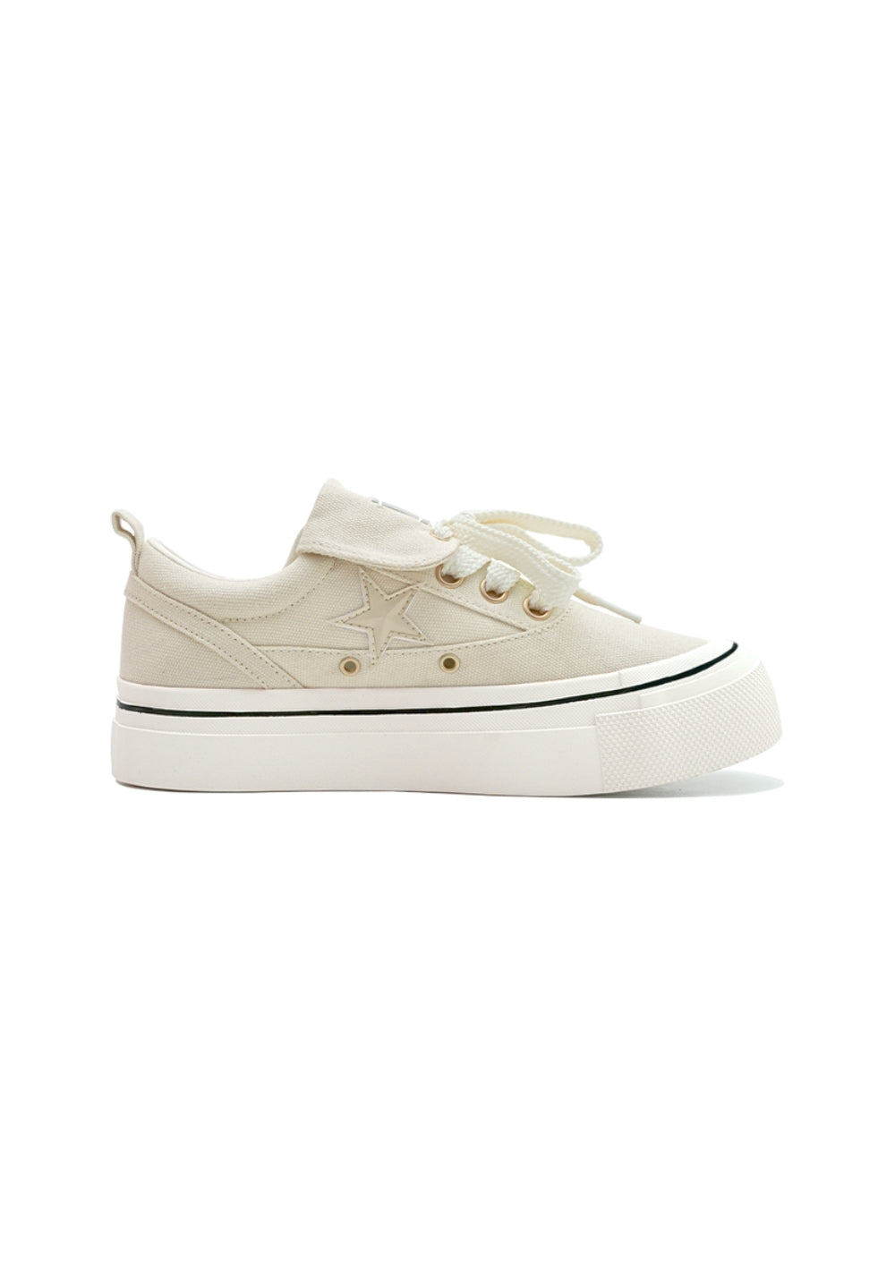 KAALIXTO丨Cream Beige Canvas Star Shoes - PSYLOS 1, KAALIXTO丨Cream Beige Canvas Star Shoes, Canvas Sneakers, KAALIXTO•JAPAN, PSYLOS 1