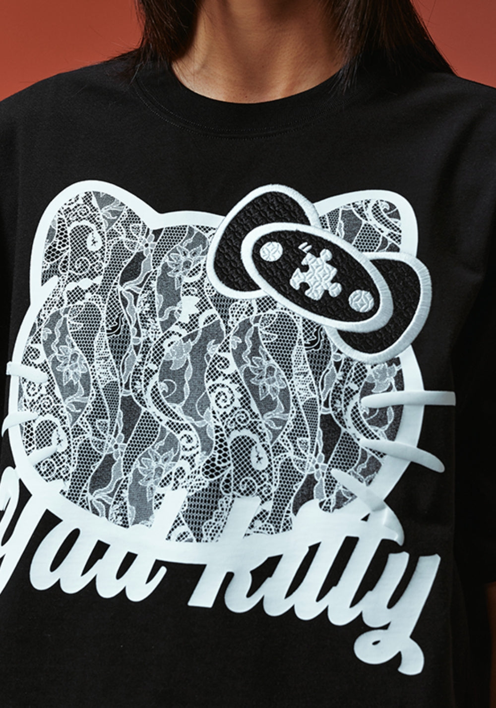 YADcrew丨YADcrew Lace Cat Tee - PSYLOS 1, YADcrew丨YADcrew Lace Cat Tee, Shirt, YADcrew, PSYLOS 1