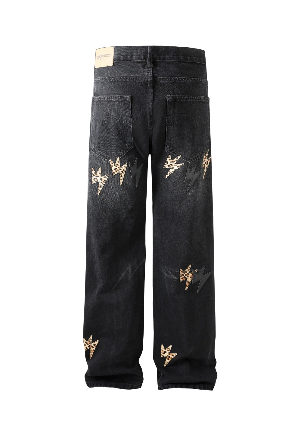 AMEXNOCAP丨Leopard Lightning Washed Jeans - PSYLOS 1, AMEXNOCAP丨Leopard Lightning Washed Jeans, Jeans, AMEXNOCAP, PSYLOS 1