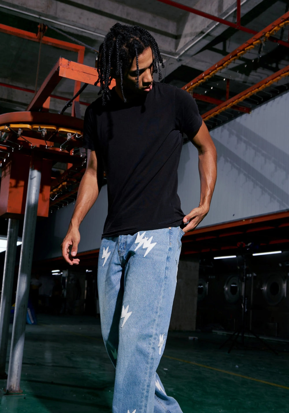 AMEXNOCAP丨White Lightning Washed Jeans - PSYLOS 1, AMEXNOCAP丨White Lightning Washed Jeans, Jeans, AMEXNOCAP, PSYLOS 1