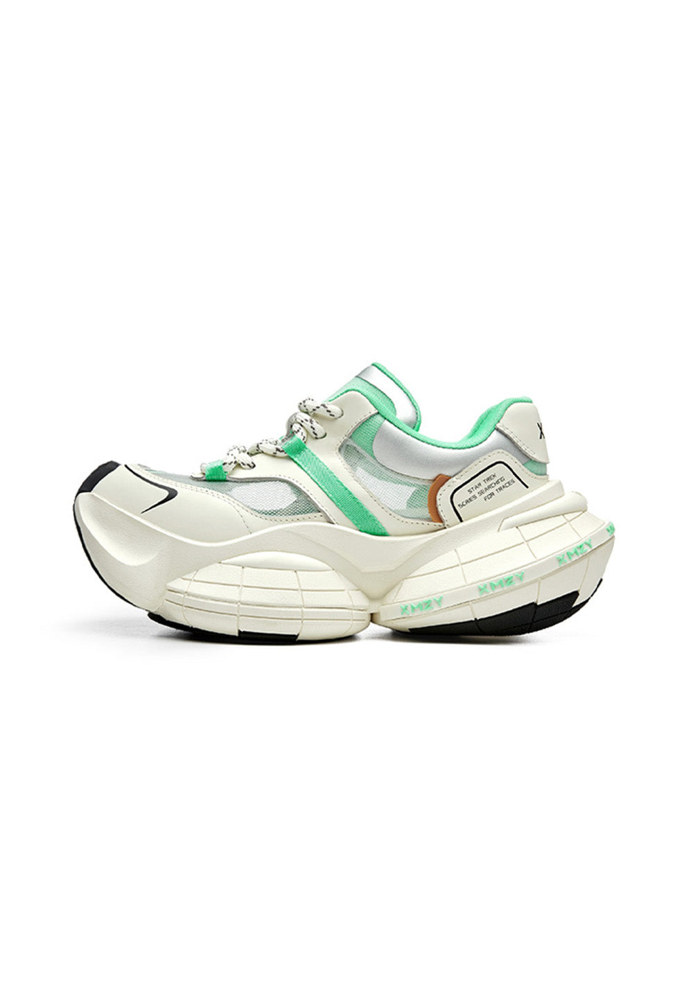 XMZY | Brocade Platform Sneakers-White - PSYLOS 1, XMZY | Brocade Platform Sneakers-White, Chunky Sneakers, XMZY•JAPAN, PSYLOS 1