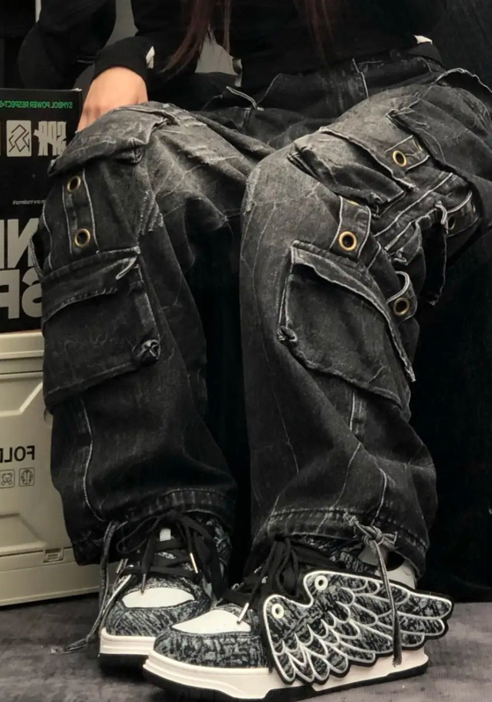 ADC丨Wing Feather Skate Shoes-Black - PSYLOS 1, ADC丨Wing Feather Skate Shoes-Black, Skate Shoes, ADC, PSYLOS 1