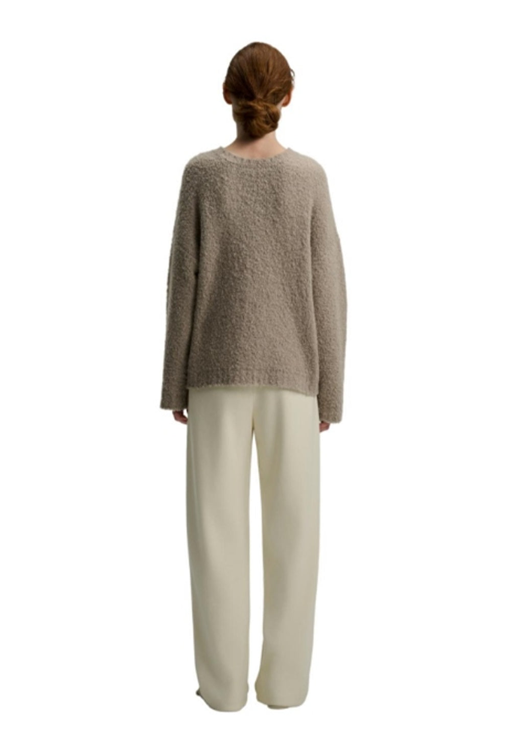 Camel Hair Blended Round Neck Sweater