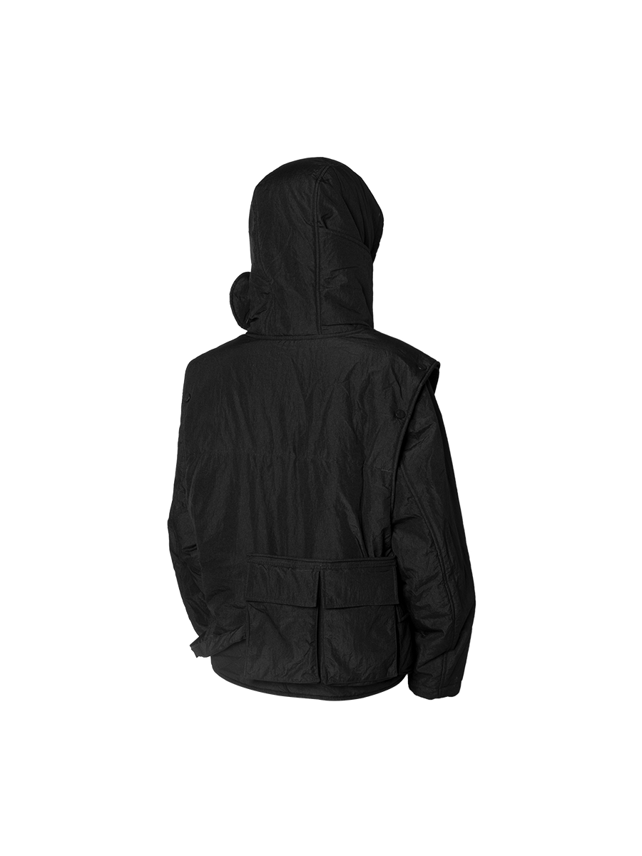 Fully Modular Puffer Jacket with Five Detachable Panels and Versatile Styling