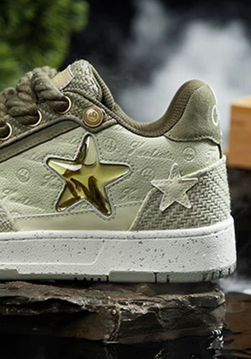 KAALIXTO丨Retro Star Sneakers-West Lake Longjing Tea - PSYLOS 1, KAALIXTO丨Retro Star Sneakers-West Lake Longjing Tea, Skate Shoes, Hype States Sale, PSYLOS 1