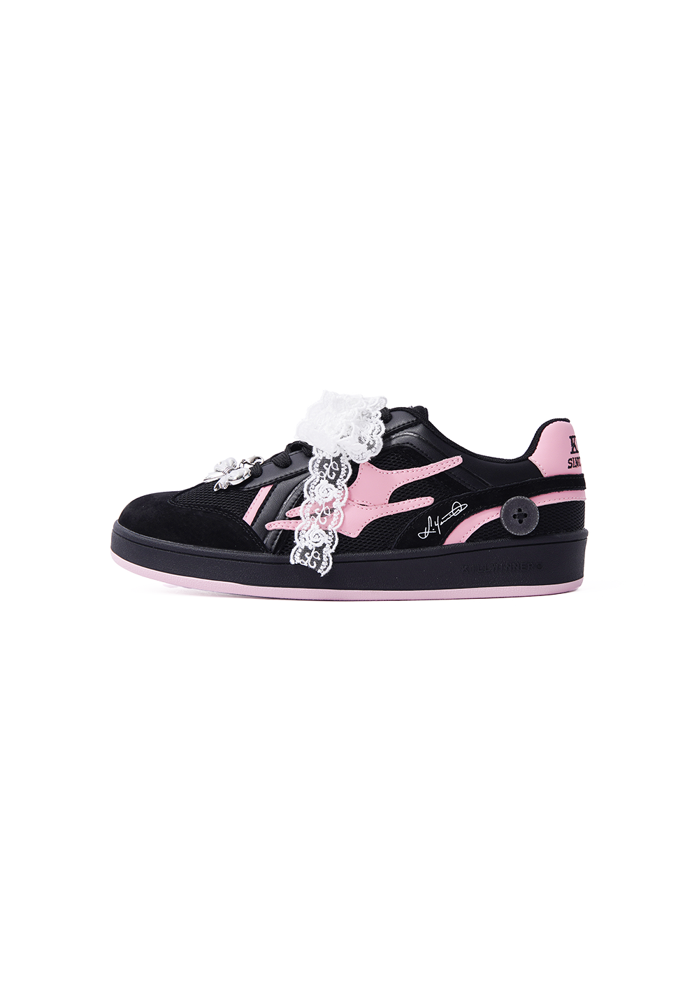 KILLWINNER丨Retro Training Sneaker-Black Pink Bow - PSYLOS 1, KILLWINNER丨Retro Training Sneaker-Black Pink Bow, Retro Trainers, KILLWINNER•JAPAN, PSYLOS 1