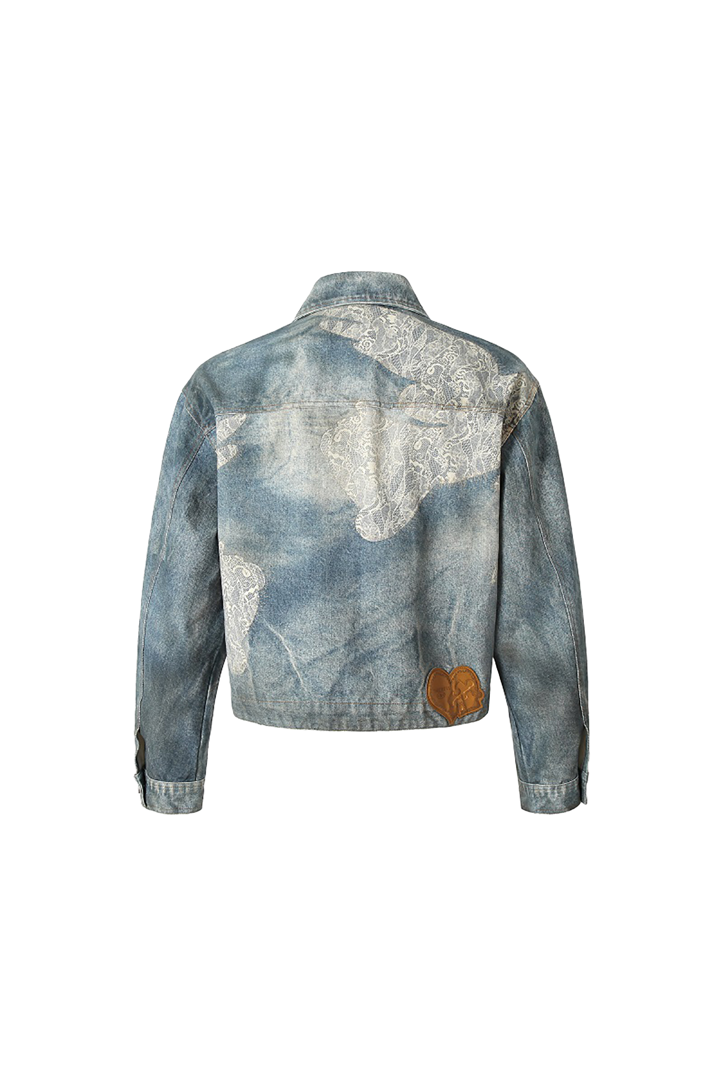 YADcrew | Lace Peace Dove Denim Vintage Jacket - PSYLOS 1, YADcrew | Lace Peace Dove Denim Vintage Jacket, Jacket, YADcrew•JAPAN, PSYLOS 1