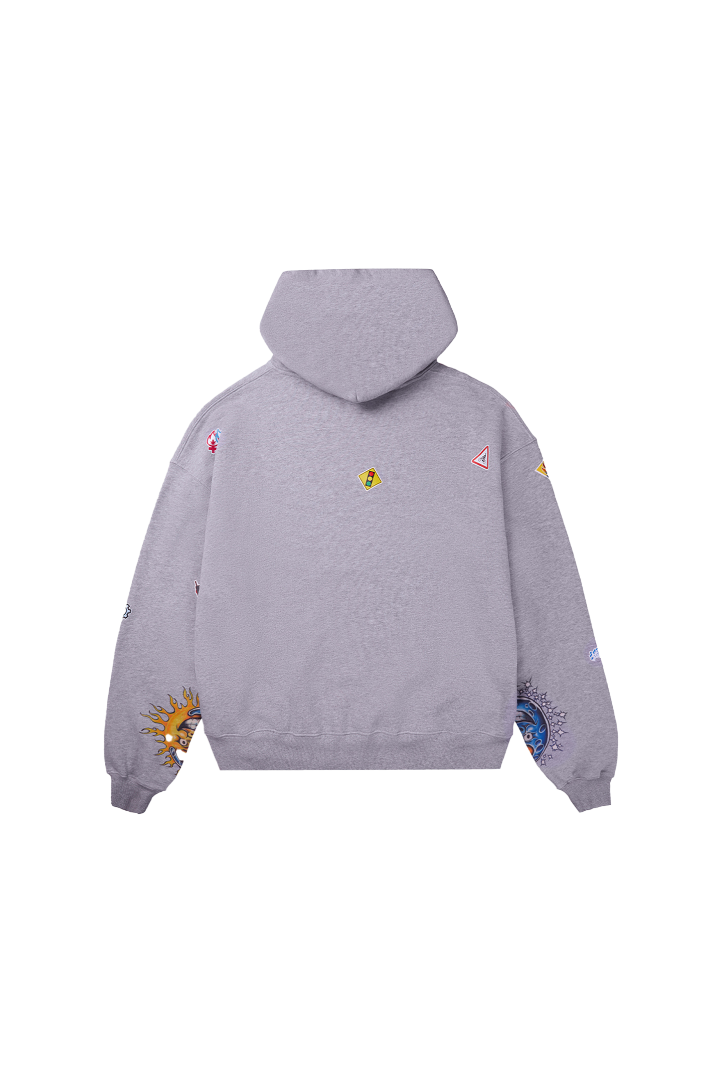 BURNIN* Realistic Sticker Slogan Hoodie - PSYLOS 1, BURNIN* Realistic Sticker Slogan Hoodie, Hoodie, Burnin, PSYLOS 1