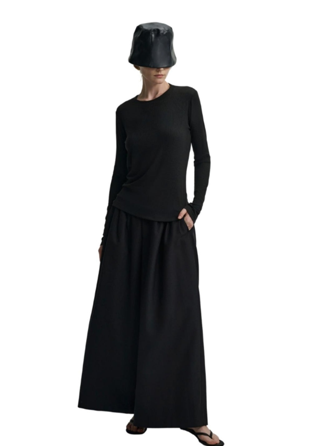 100% Cashmere Pants And Skirts Couture Collection - Black