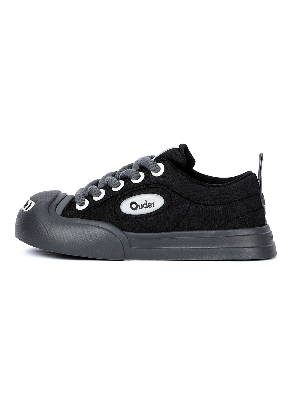 OUDER丨Smile Open Smile Big Head Canvas Shoes-Black - PSYLOS 1, OUDER丨Smile Open Smile Big Head Canvas Shoes-Black, Canvas Sneakers, OUDER, PSYLOS 1