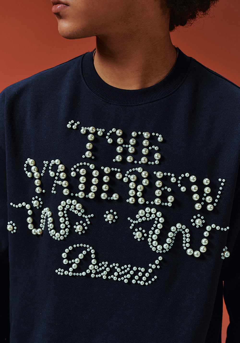 YADcrew丨Pearl Text Snake Shadow Typography Sweatshirt - PSYLOS 1, YADcrew丨Pearl Text Snake Shadow Typography Sweatshirt, Sweatshirts, YADcrew•JAPAN, PSYLOS 1