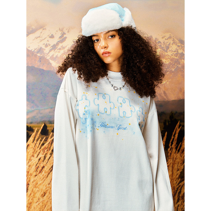 YADcrew丨Stardust Digital Printed Puzzle Long Sleeve T-Shirt - PSYLOS 1, YADcrew丨Stardust Digital Printed Puzzle Long Sleeve T-Shirt, T-Shirt, YADcrew•JAPAN, PSYLOS 1
