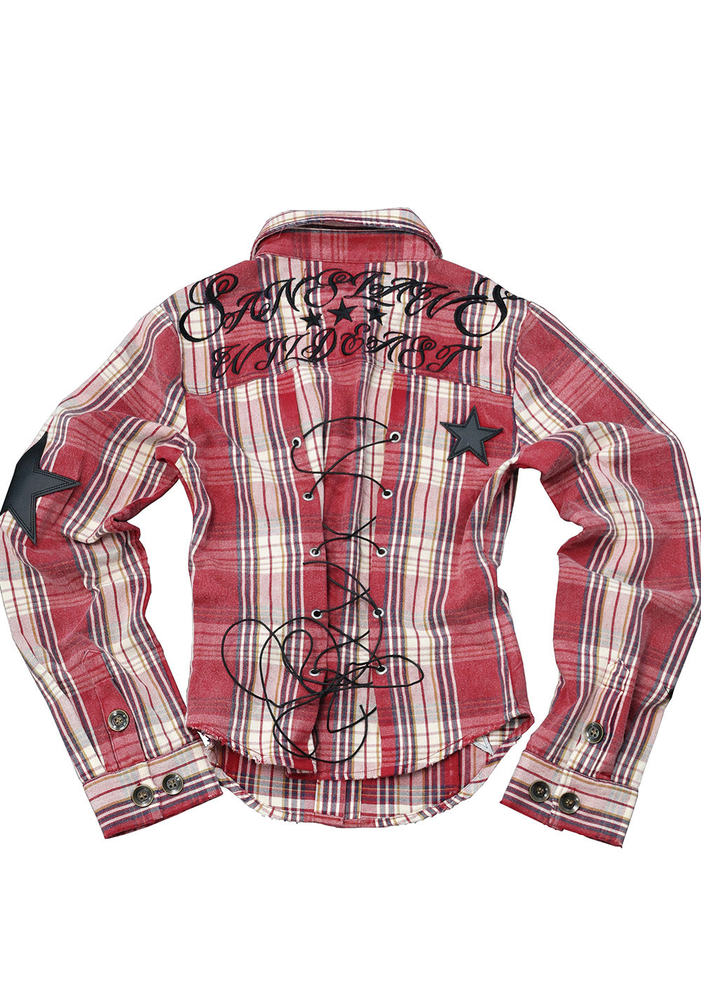 SANSLAWS丨Faux Leather Patched Washed Shirt - PSYLOS 1, SANSLAWS丨Faux Leather Patched Washed Shirt, Shirts, SANSLAWS, PSYLOS 1