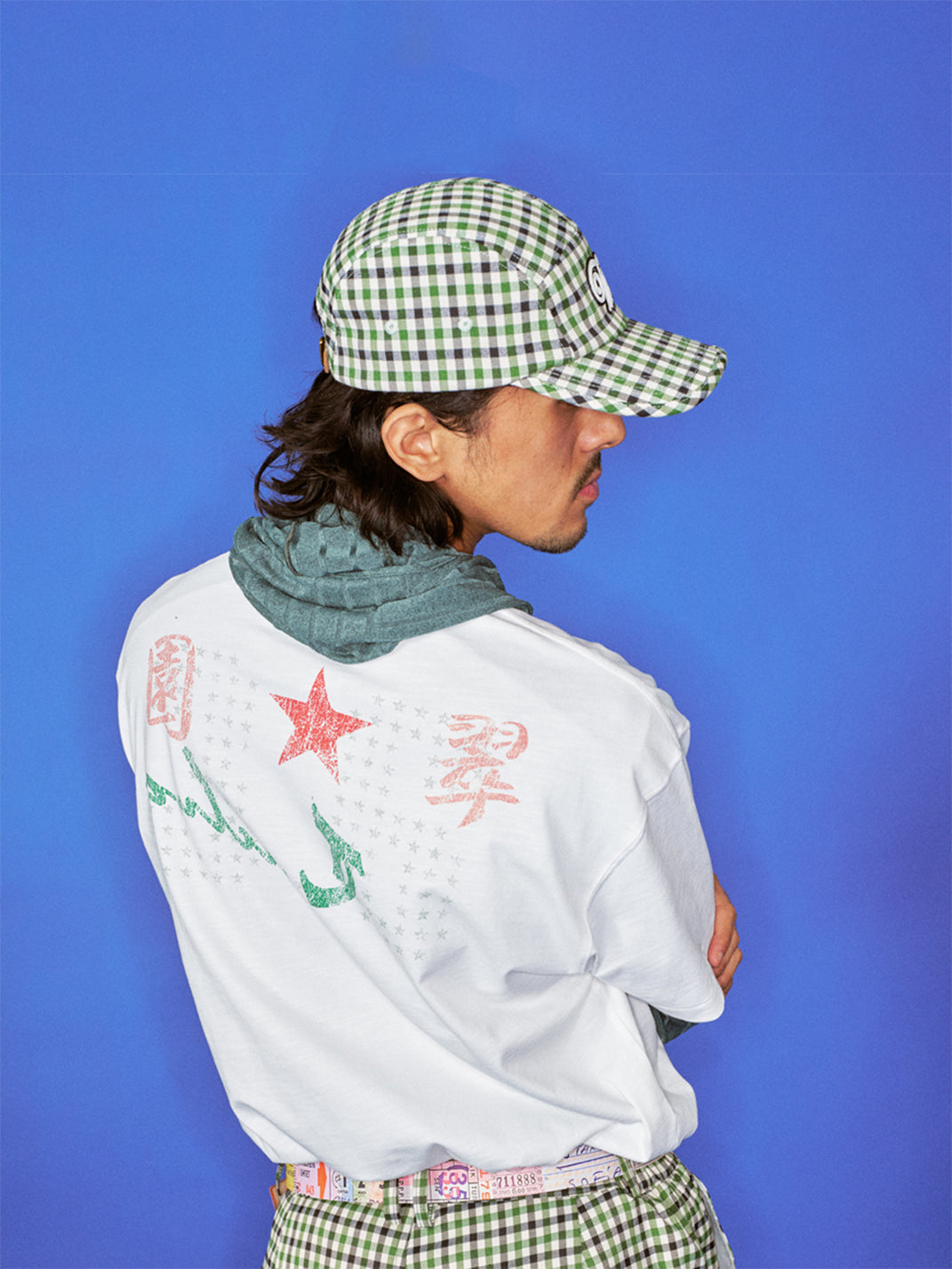 TREclub | Green Plaid Embroidered Five-Panel Cap - PSYLOS 1, TREclub | Green Plaid Embroidered Five-Panel Cap, cap, TREclub•JAPAN, PSYLOS 1