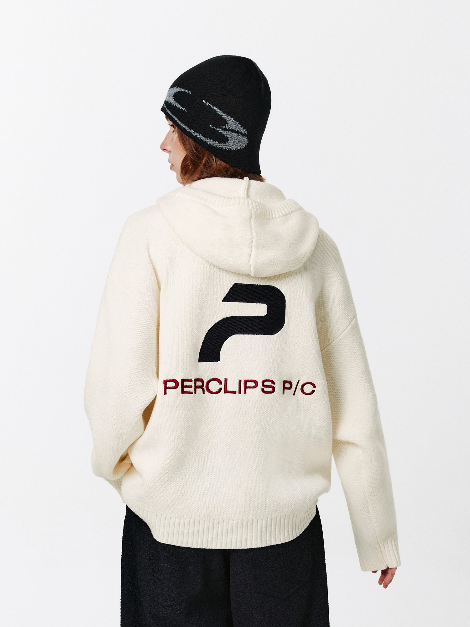 PCLP Head Letter P Hooded Sweater Cardigan