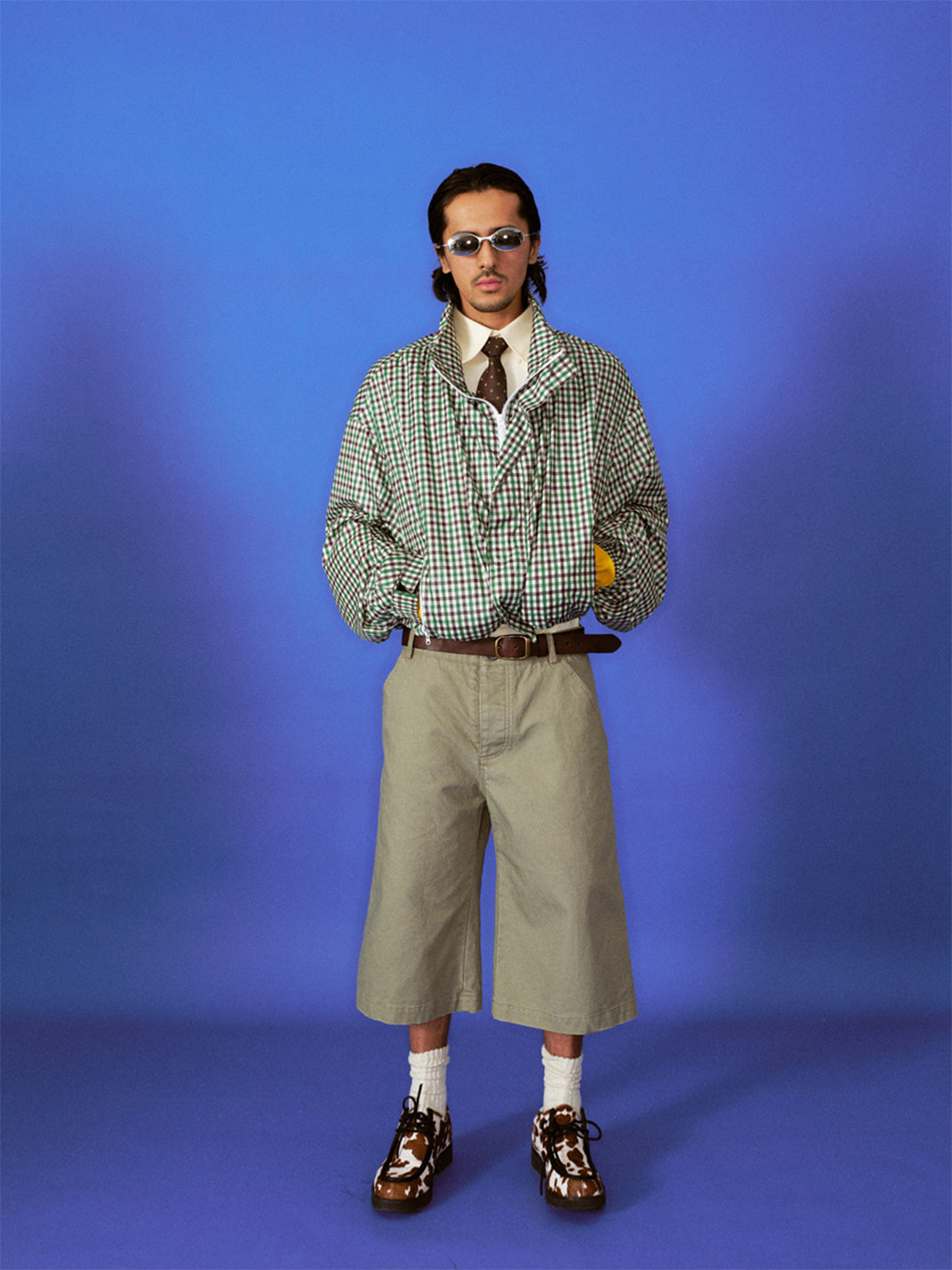 TREclub | Single-Knee Lumberjack Capri Pants - PSYLOS 1, TREclub | Single-Knee Lumberjack Capri Pants, Shorts, TREclub•JAPAN, PSYLOS 1