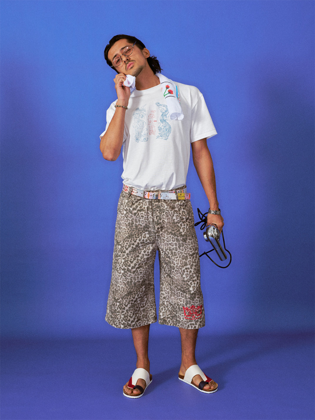 TREclub | Leopard Embroidered Cropped Pants - PSYLOS 1, TREclub | Leopard Embroidered Cropped Pants, Shorts, TREclub•JAPAN, PSYLOS 1