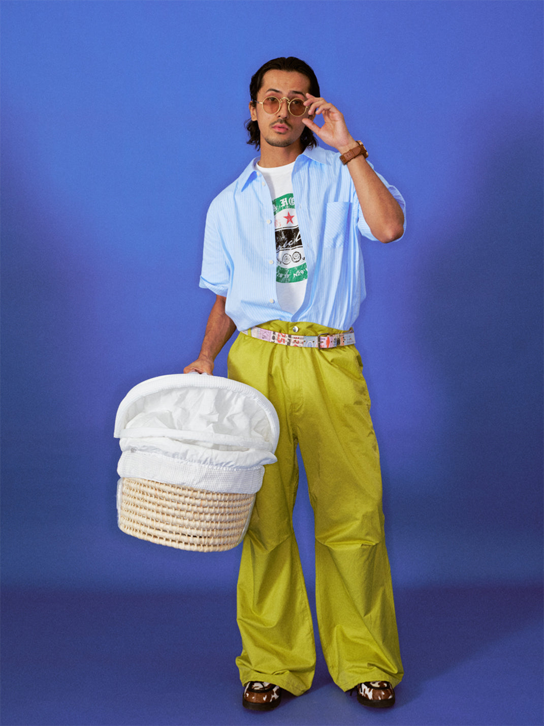 TREclub | Blue Striped Short Sleeve Shirt - PSYLOS 1, TREclub | Blue Striped Short Sleeve Shirt, T-Shirt, TREclub•JAPAN, PSYLOS 1