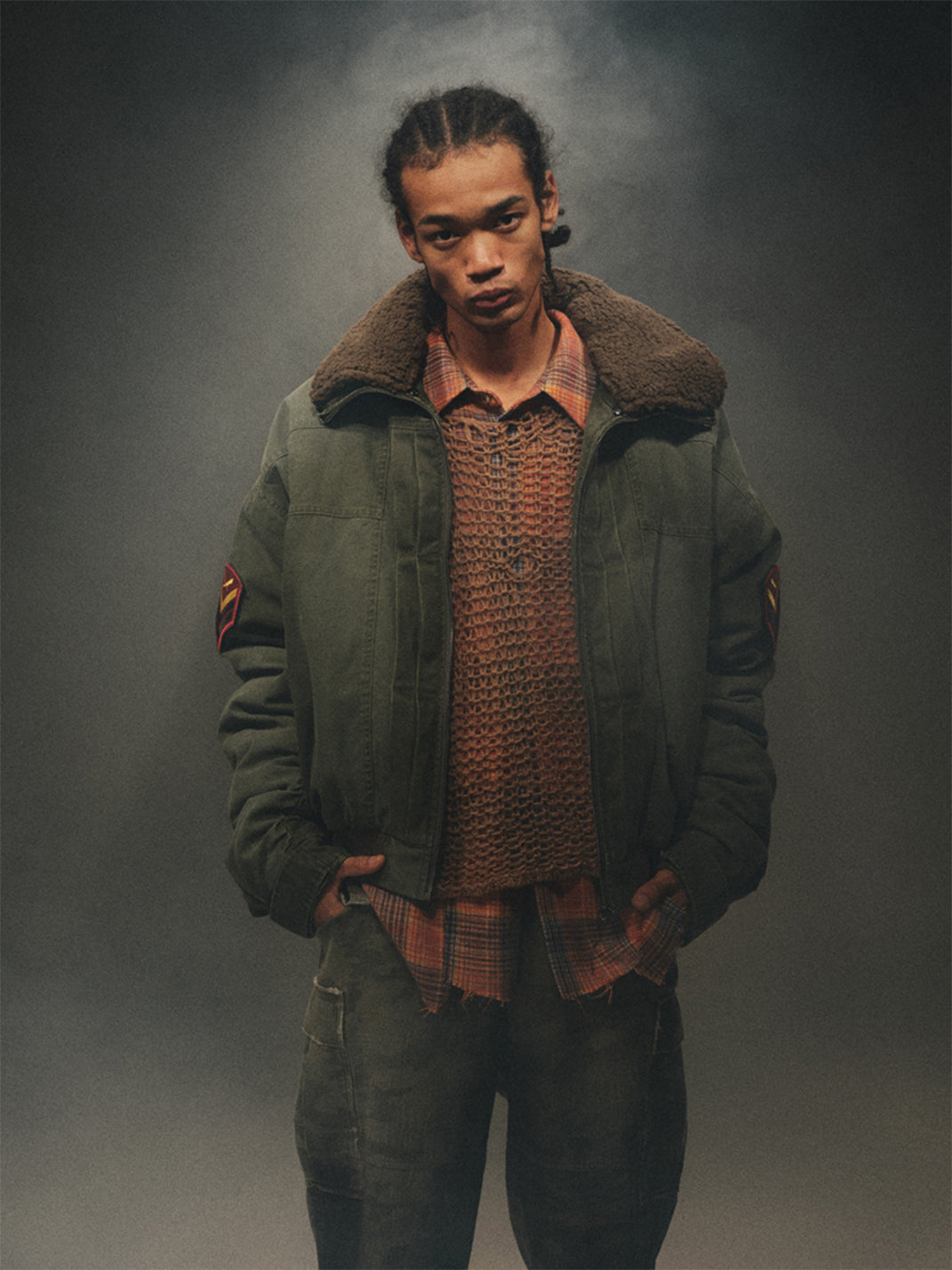 TREclub | Washed Green Aviator Jacket - PSYLOS 1, TREclub | Washed Green Aviator Jacket, Jackets, TREclub•JAPAN, PSYLOS 1