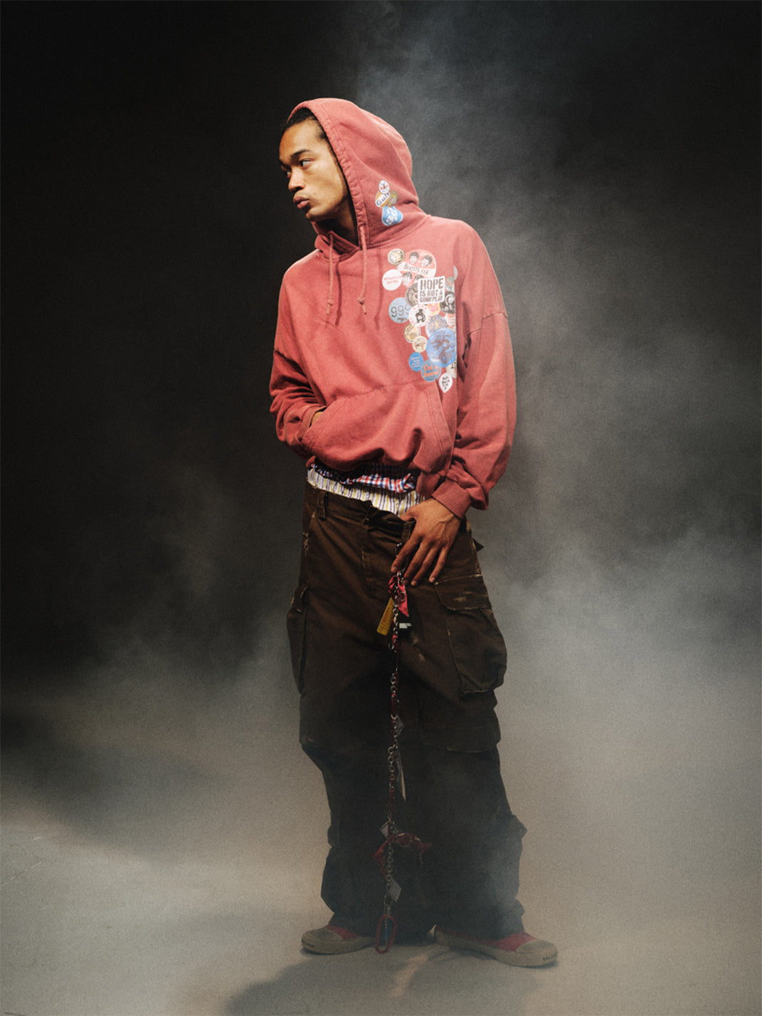 TREclub | Badge Print Washed Sweatshirt - PSYLOS 1, TREclub | Badge Print Washed Sweatshirt, Hoodie, TREclub•JAPAN, PSYLOS 1