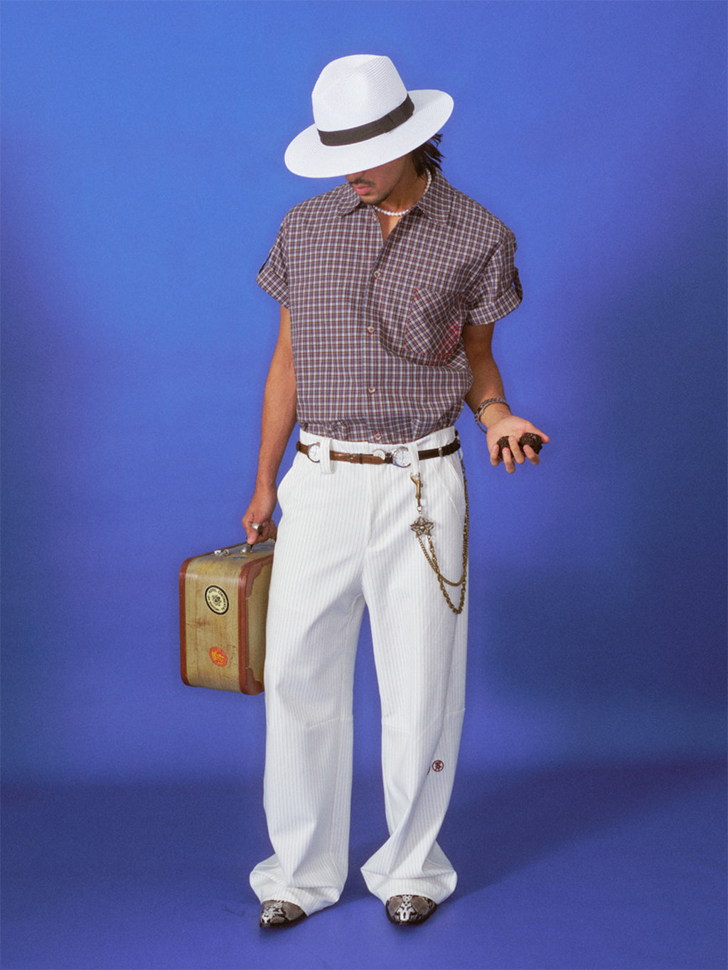 TREclub | Embroidered Roll-Sleeve Striped Shirt - PSYLOS 1, TREclub | Embroidered Roll-Sleeve Striped Shirt, T-Shirt, TREclub•JAPAN, PSYLOS 1