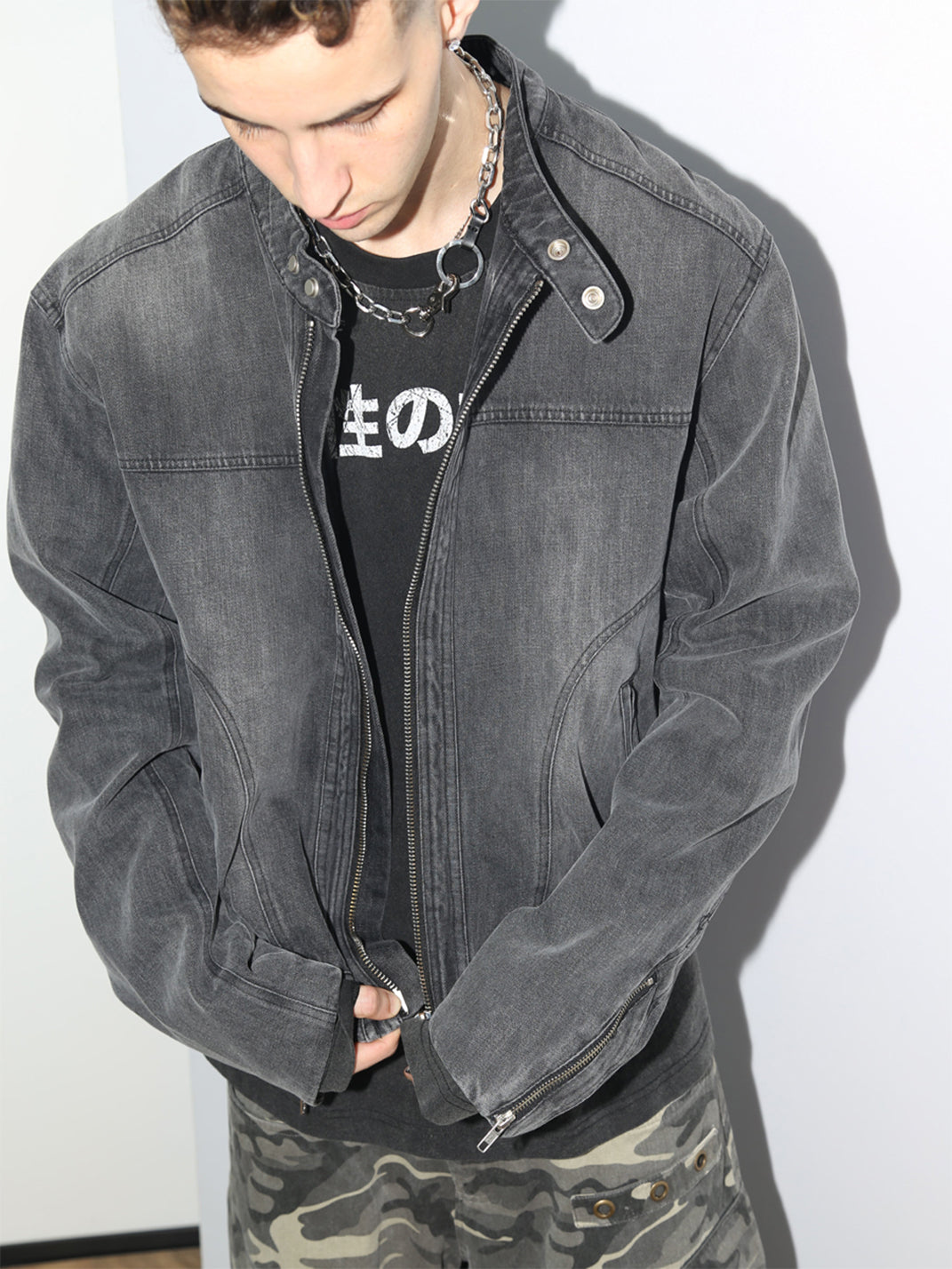 TREclub | Washed Denim Overshirt Jacket - PSYLOS 1, TREclub | Washed Denim Overshirt Jacket, Jackets, TREclub•JAPAN, PSYLOS 1