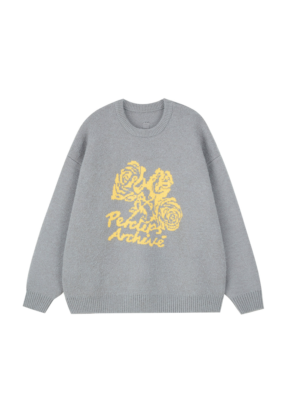 PCLP Rose Jacquard Round Neck Sweater