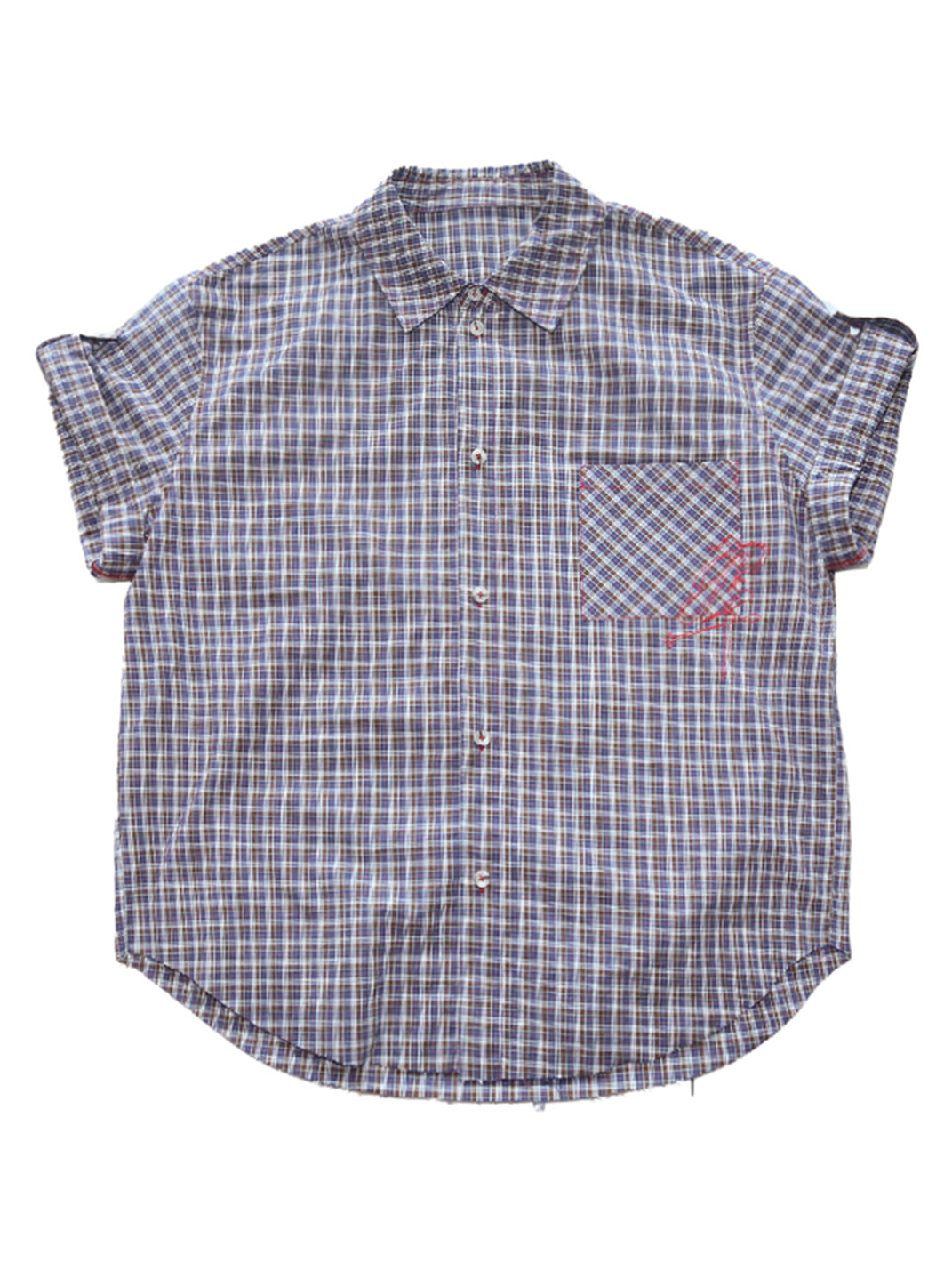 TREclub | Embroidered Roll-Sleeve Striped Shirt - PSYLOS 1, TREclub | Embroidered Roll-Sleeve Striped Shirt, T-Shirt, TREclub•JAPAN, PSYLOS 1