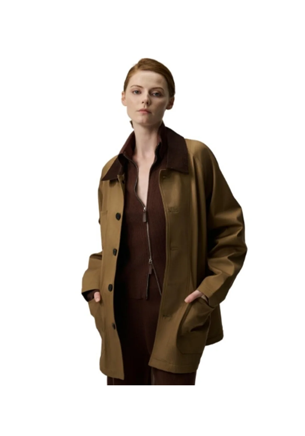 Waterproof Colorblocked Trench Coat