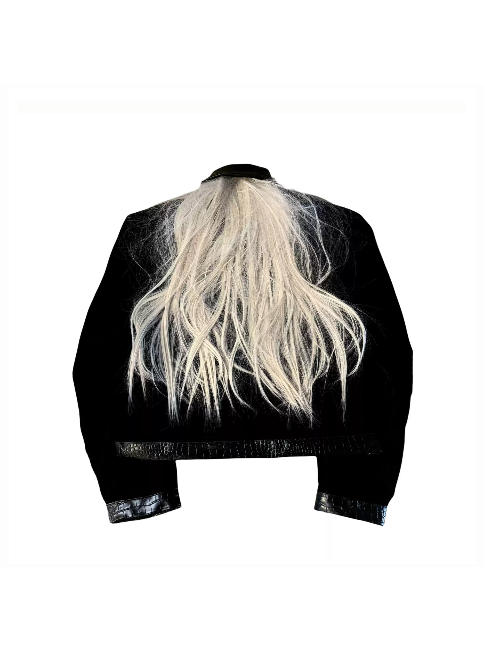 "BEDLAM"  Croc Velvet Denim Jacket - PSYLOS 1, "BEDLAM"  Croc Velvet Denim Jacket, Jacket, ANONYM, PSYLOS 1