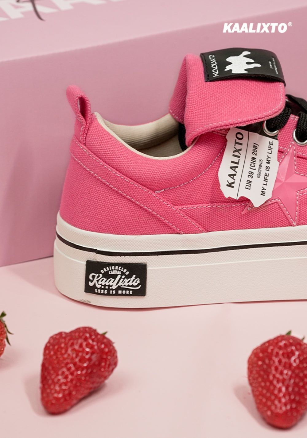 KAALIXTO丨Cheese Raspberry Pink Canvas Star Shoes - PSYLOS 1, KAALIXTO丨Cheese Raspberry Pink Canvas Star Shoes, Canvas Sneakers, KAALIXTO•JAPAN, PSYLOS 1